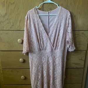 Soft Pink Lace Dress